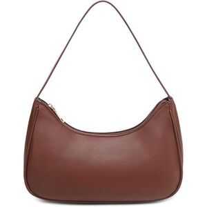 Women's Brown Imported Fashion Mini Clutch Underarm Purse Hobo Mini Tote Bag